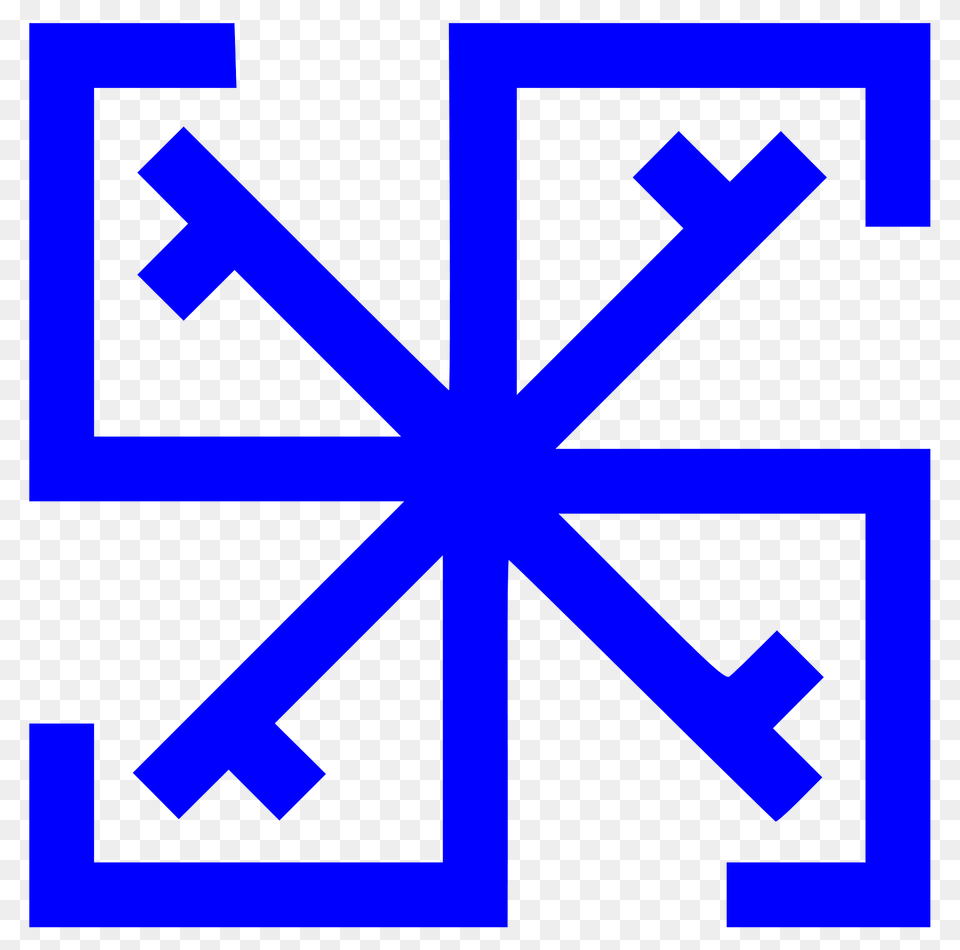 Svarga Symbol Blue 1 Clipart, Cross, Nature, Outdoors Png Image