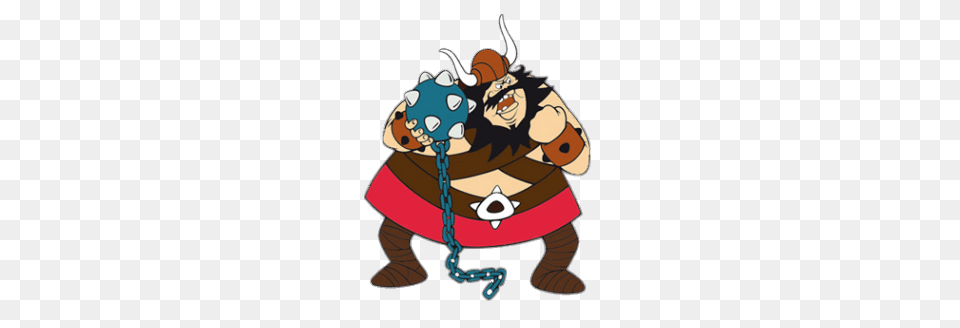Sven The Terrible Enemy Viking Holding Ball And Chain, Cartoon, Baby, Person Png