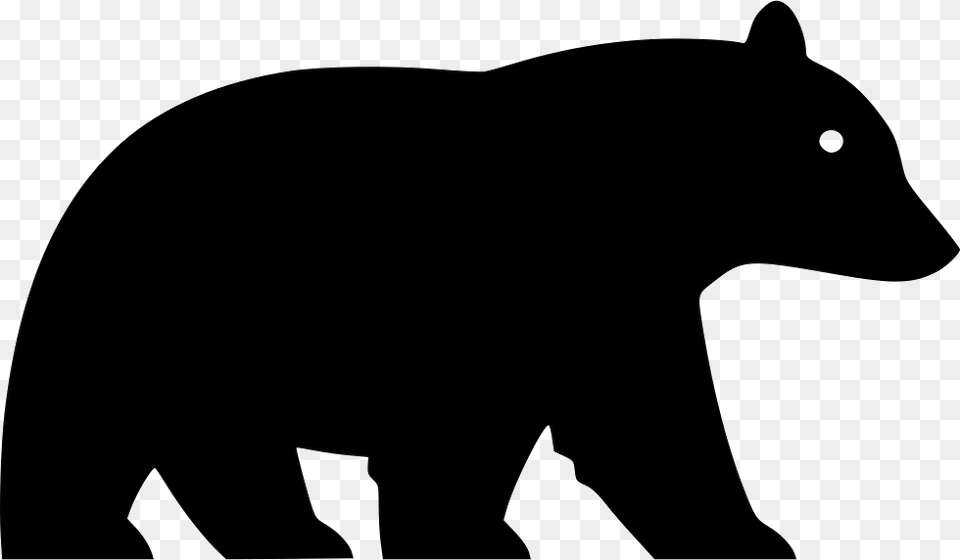 Svg Black And White Bear, Silhouette, Animal, Mammal, Wildlife Free Png Download