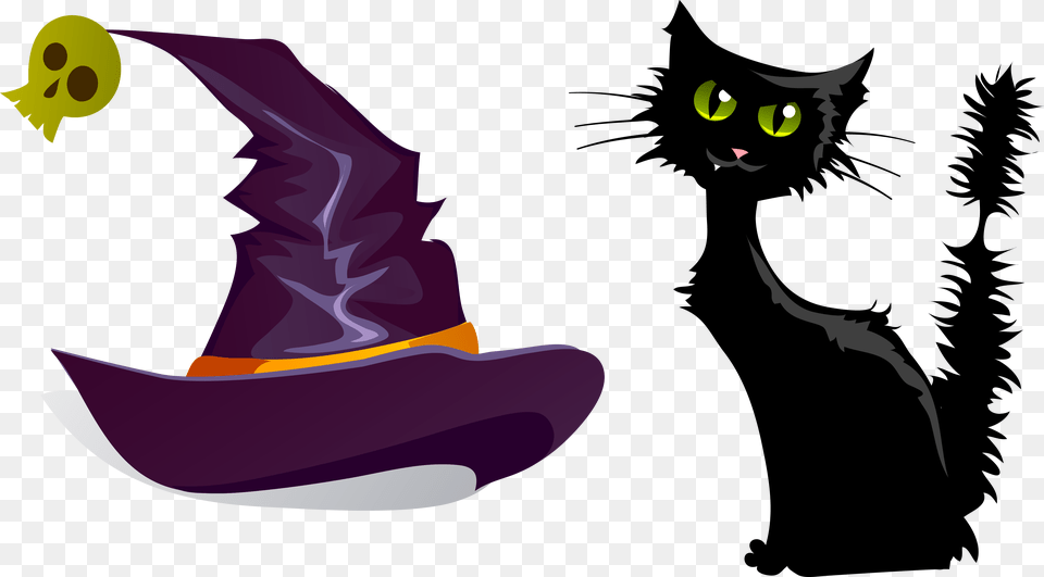 Svg Black And White Cat Clipart Halloween Black Cat Emoji, Animal, Mammal, Pet, Black Cat Free Transparent Png
