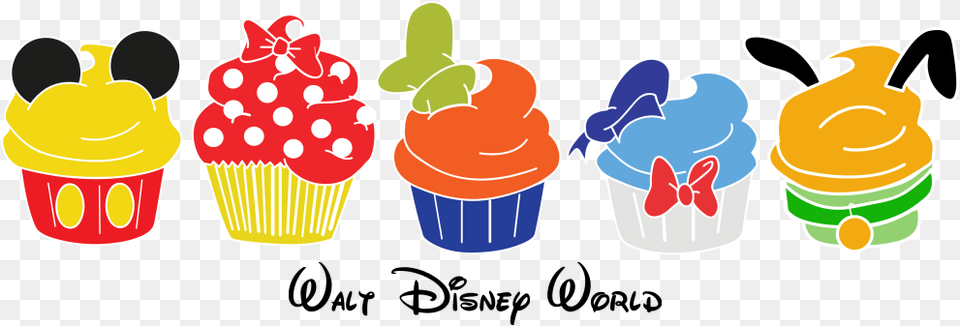 Svg Black And White Disneyland Clipart Fab Walt Disney, Cake, Cream, Cupcake, Dessert Png Image