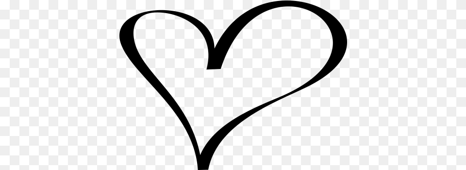 Svg Black And White Heart, Gray Free Transparent Png