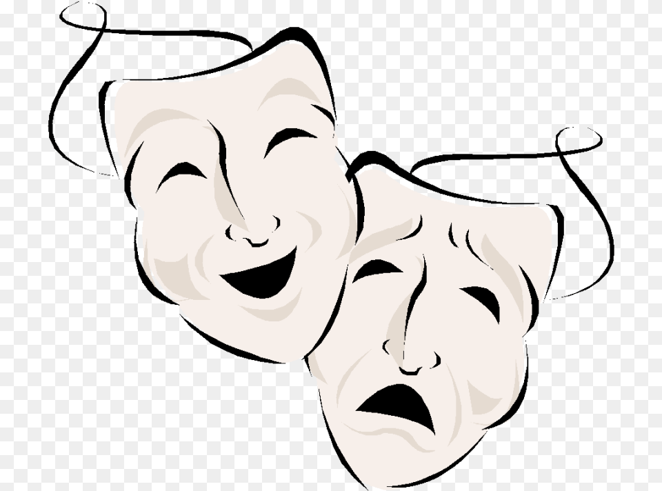Svg Black And White How To Draw Drama Good And Evil Mask, Stencil, Baby, Person, Art Free Png Download