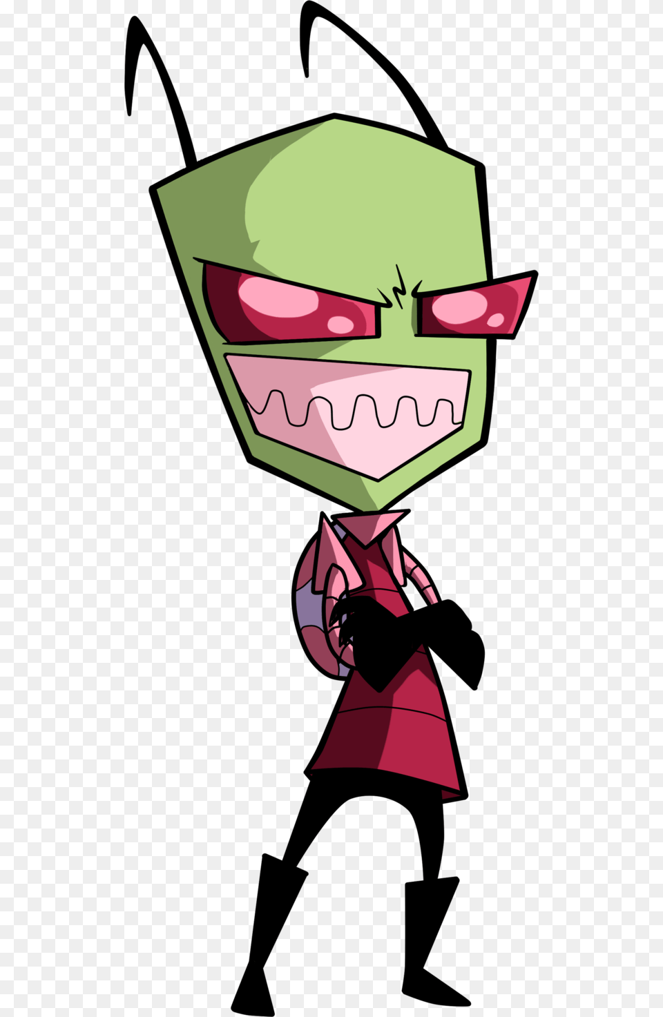 Svg Black And White Library Grin By Vengefulspirits Invader Zim Evil Grinning, Cartoon Free Png Download