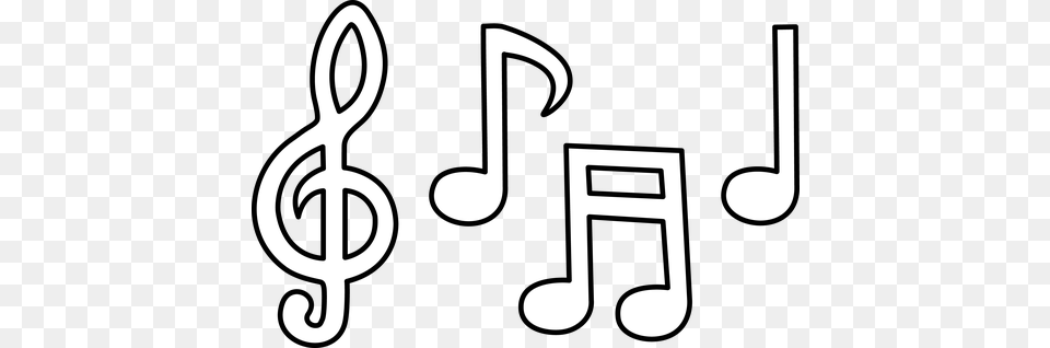 Svg Black And White Musical Clip Art Colour In Music Notes, Symbol, Text, Number Free Png Download
