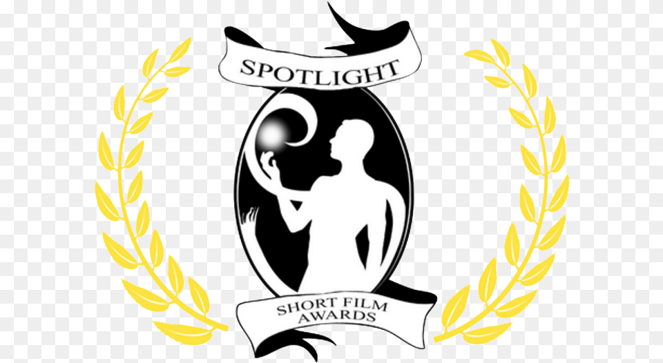 Svg Black And White Stock Awards Clipart Movie Award Winner Best Short Film, Logo, Emblem, Symbol, Person Png