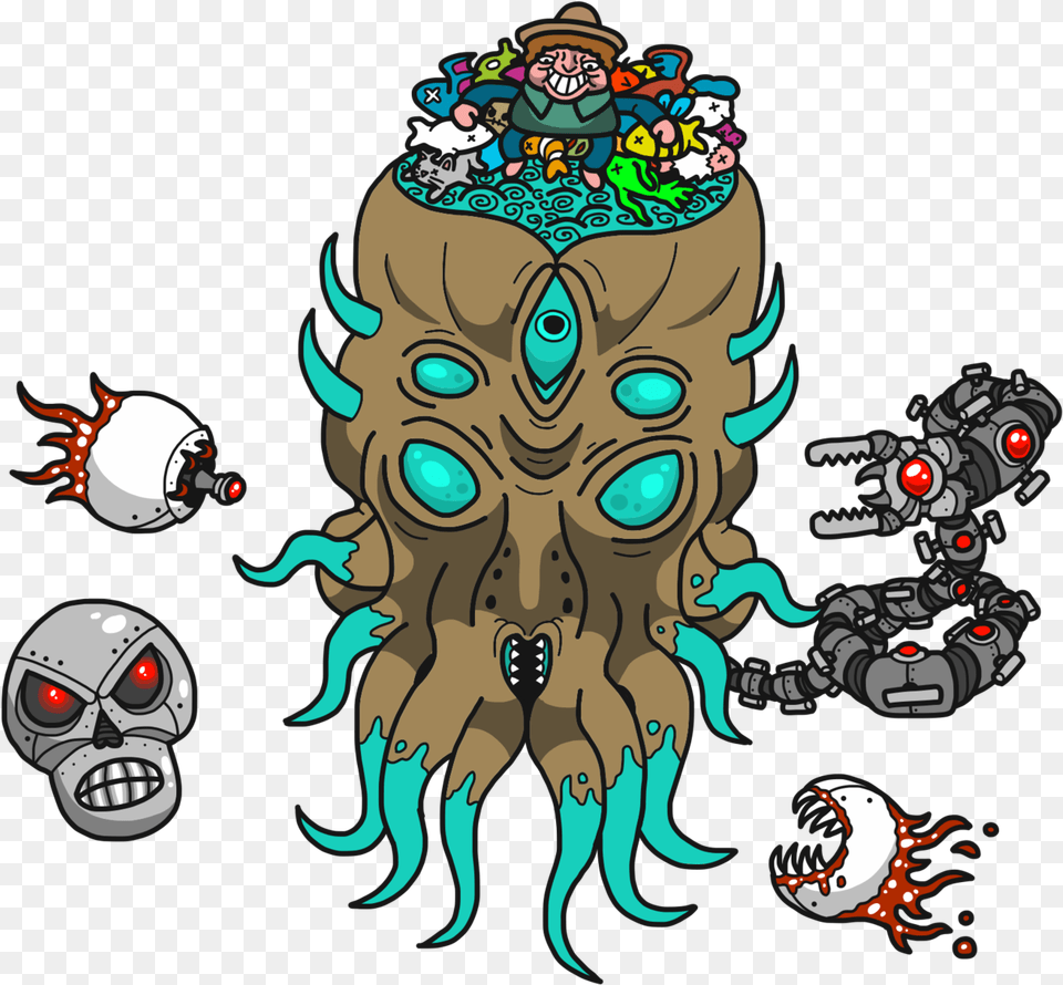 Svg Black And White Stock Hardmode Bosses By Ploomutoo Terraria Fan Art Bosses, Baby, Person, Face, Head Png