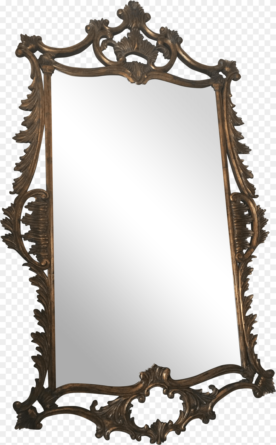 Svg Black And White Stock Large Gold Mirror Chairish Cartoon Mirror, Photography Free Png Download