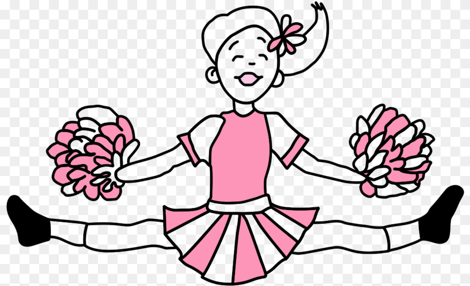 Svg Cheerleaders Drawing Cheer Shoe Pink Cheerleading Cartoon, Person, Juggling, Body Part, Hand Free Png
