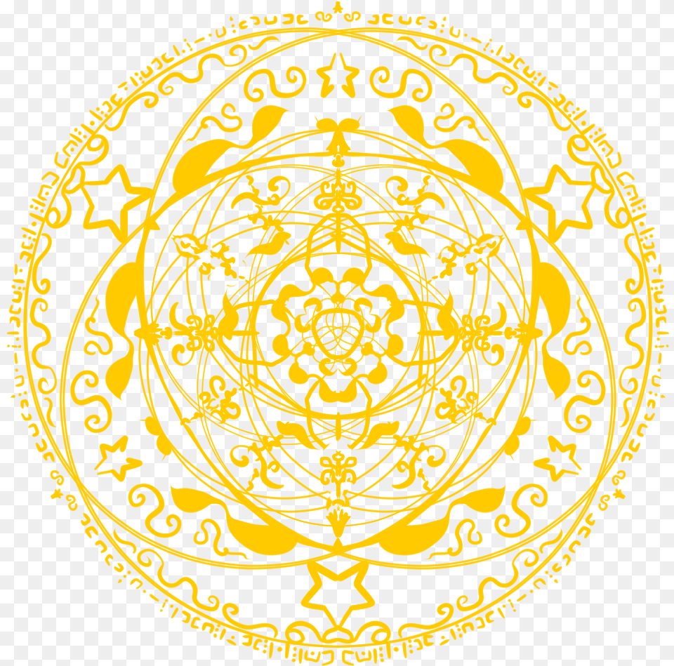 Svg Free Library Art Drawing Transprent Yellow Magic Circle, Pattern, Floral Design, Graphics, Logo Png Image