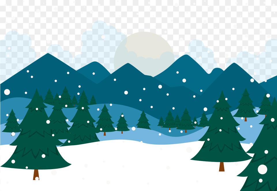 Svg Stock Vector Snow Snowy Snowy Forest Background Clipart, Plant, Tree, Outdoors, Nature Free Png Download