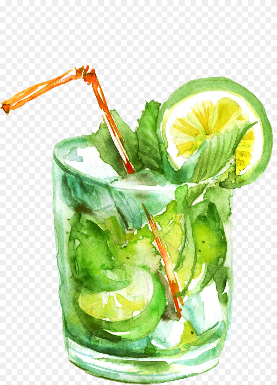 Svg Freeuse Mojito Juice Caipirinha Lemon Transprent Mojito Drawing Free Png Download