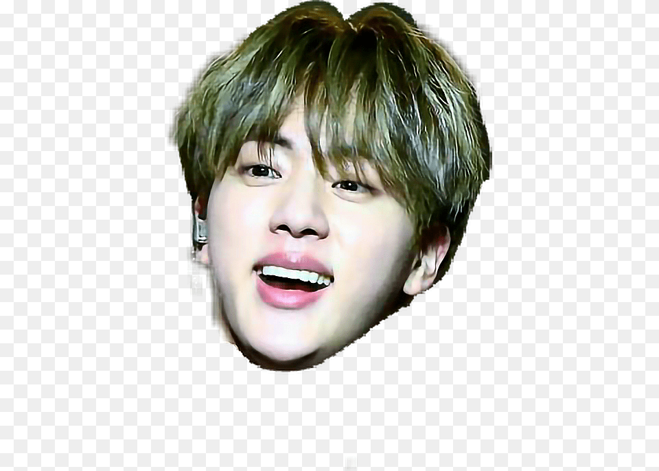 Svg Freeuse Seokjin Hyung Hyugline Funny Jinhead Cute Jin Head Transparent Background, Face, Person, Baby, Photography Png
