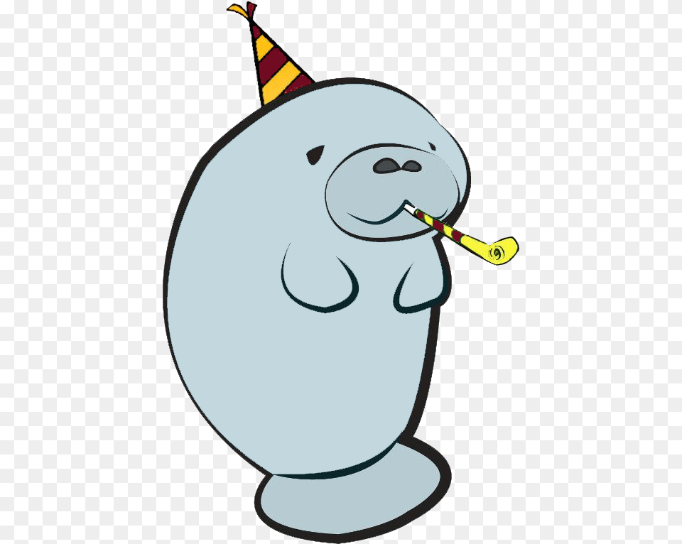 Svg Freeuse Stock Happy On Dumielauxepices Net Party Manatee, Clothing, Hat, Person, Animal Free Transparent Png