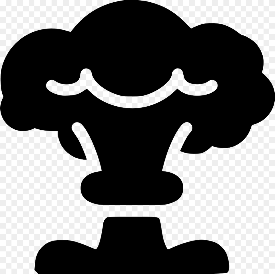 Svg Icon Mushroom Cloud Icon, Silhouette, Stencil, Animal, Bear Free Png Download