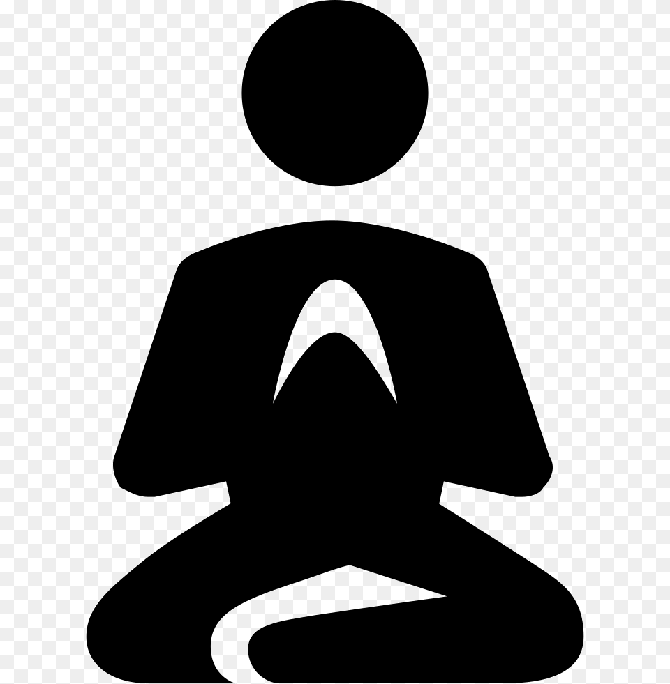 Svg Icon Meditation, Silhouette, Stencil Free Transparent Png