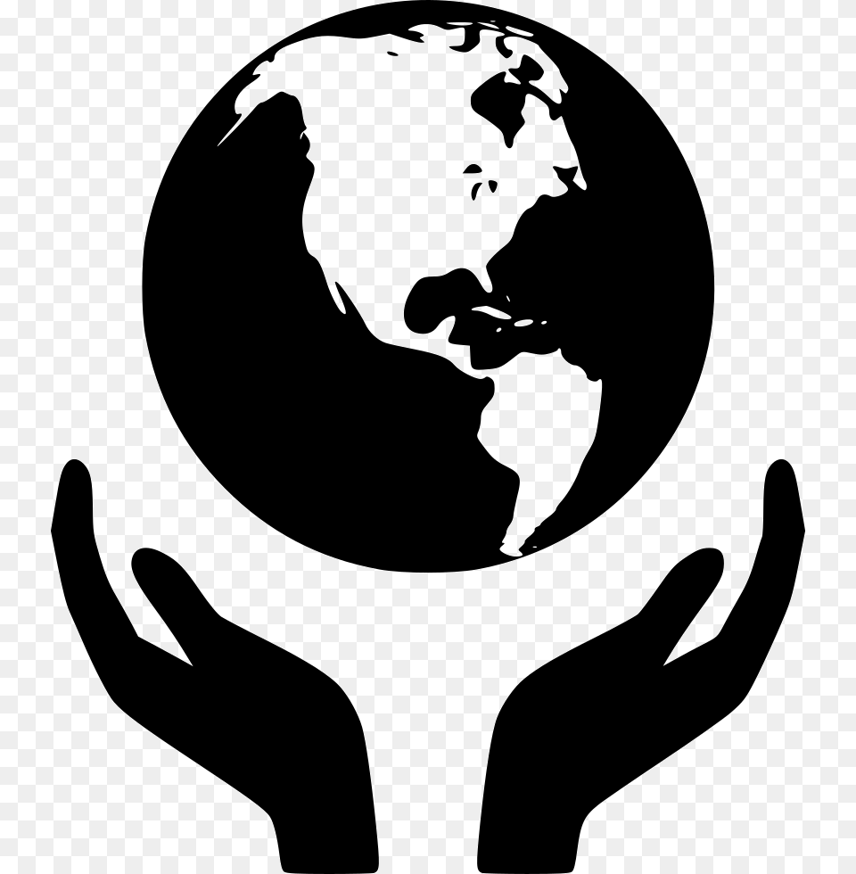 Svg Icon Hands Holding World, Astronomy, Outer Space, Planet, Globe Free Transparent Png