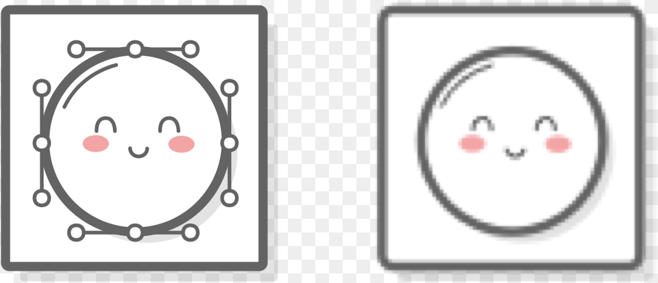 Svg With Crisp Edges Compared To A Pixelated Circle Png Image