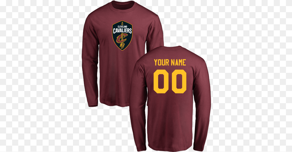 Svg Lebron James Mens Cleveland Cavaliers Designyourown Long Sleeves Shirt Design, Clothing, Long Sleeve, Sleeve, Adult Free Transparent Png
