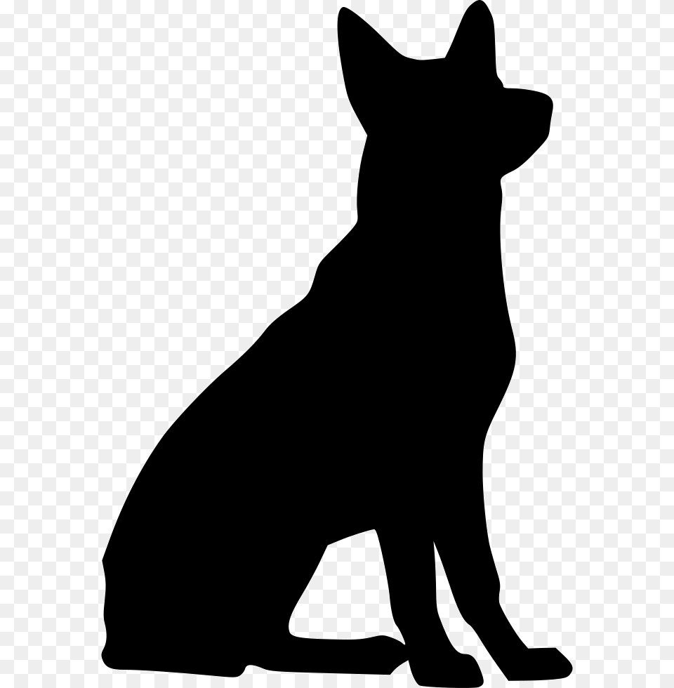 Svg Library Black German Shepherd Clipart German Shepherd Icon, Silhouette, Animal, Cat, Mammal Free Png