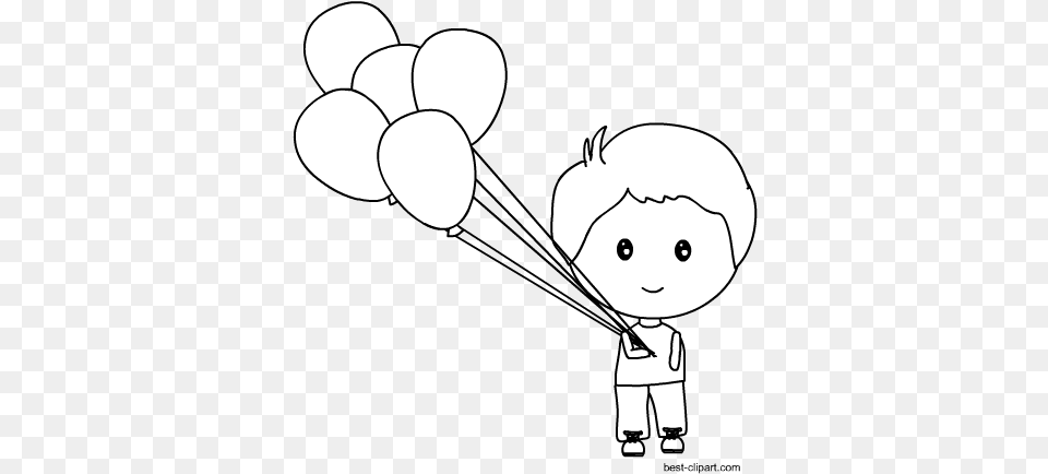Svg Library Library Black And White Balloons Clipart Balloon, Baby, Person, Face, Head Free Png Download
