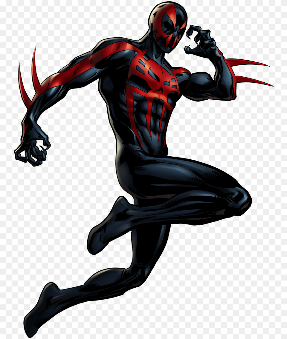 Svg Library Miguel O Hara Aka Spider Man Marvel Library Spider Man 2099 Marvel Avengers Alliance, Adult, Female, Person, Woman Free Png Download