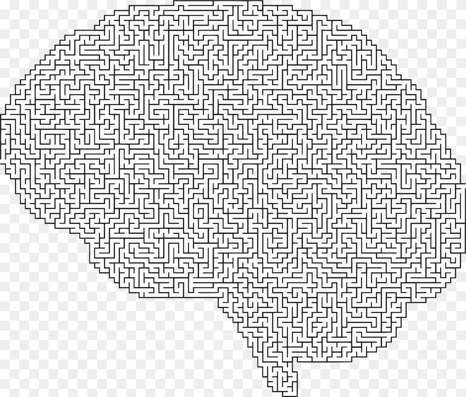 Svg Library Stock Maze Big Image Clip Art Brain With Music, Qr Code Free Transparent Png