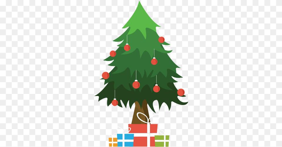 Svg Psd Eps Ai Icon Font Christmas Tree And Gifts Icon, Plant, Person, Christmas Decorations, Festival Free Png Download