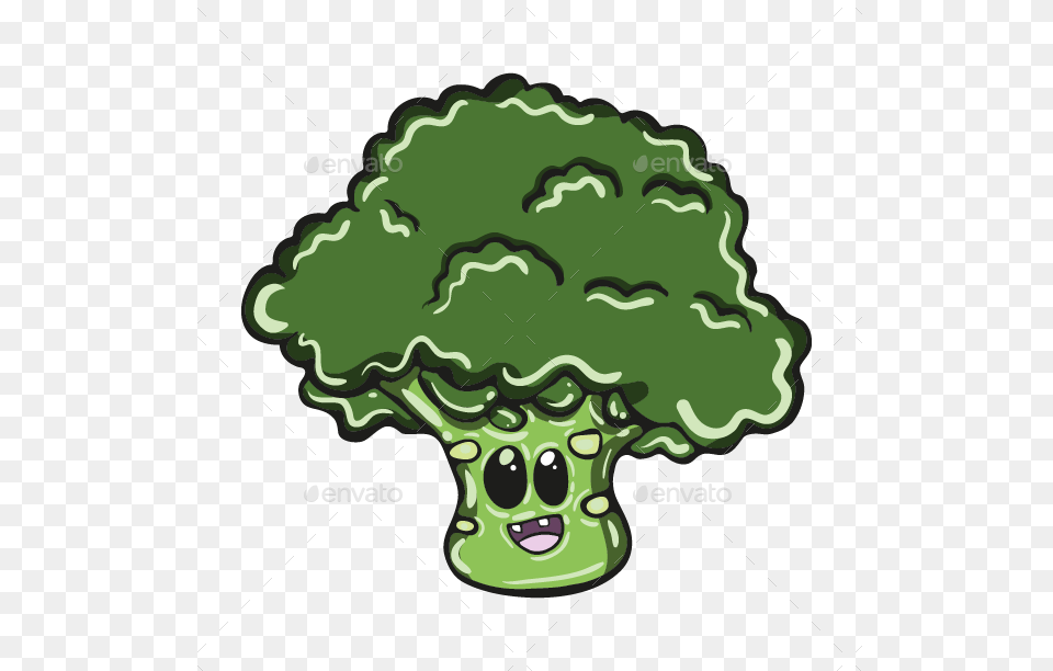 Svg Royalty Broccoli Clipart Vegtable Broccoli Cartoon, Plant, Tree, Food, Produce Free Png