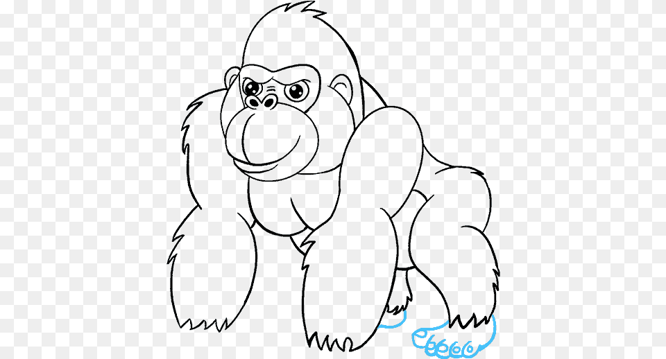 Svg Royalty Free Library Drawing Hoodie Easy Easy Gorilla Drawing, Clothing, Coat Png Image