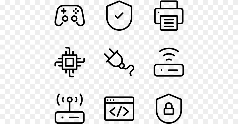 Svg Royalty Icon Set Download Technology Theater Icons, Gray Png Image