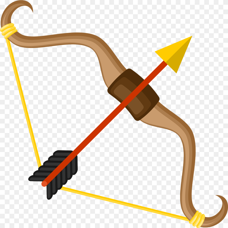 Svg Royalty Stock Bow And Bow And Arrow Illustration, Weapon Free Png Download