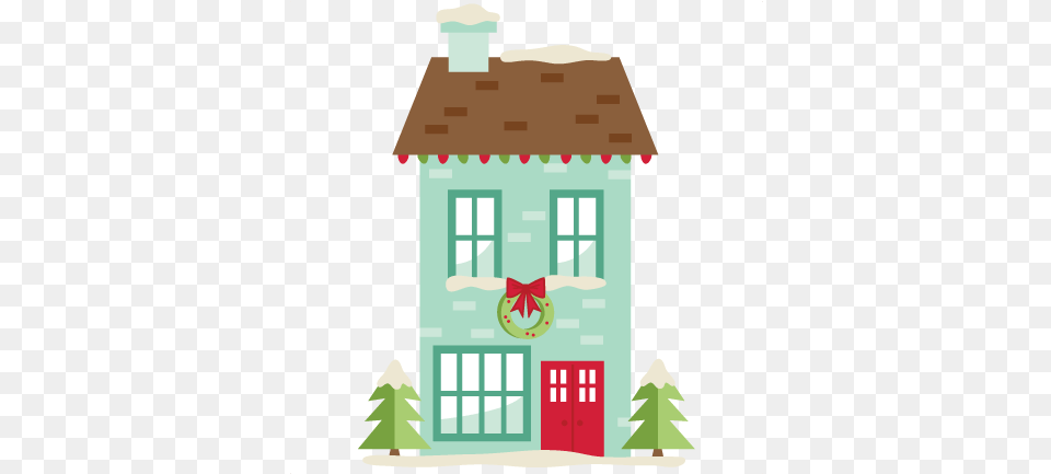 Svg Scrapbook Cut File Cute Clipart Cartoon Christmas House, Architecture, Building, Cottage, Housing Free Png