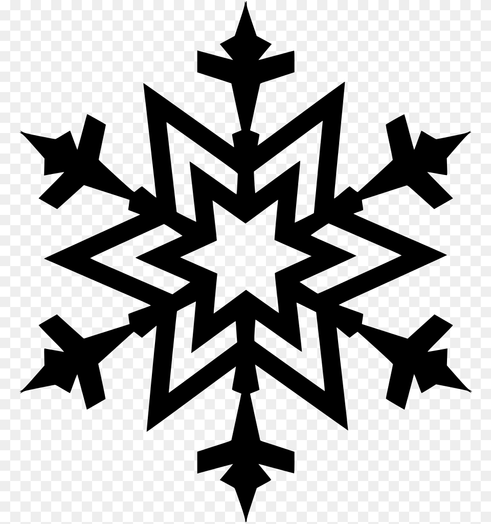 Svg Snowflake, Gray Free Png