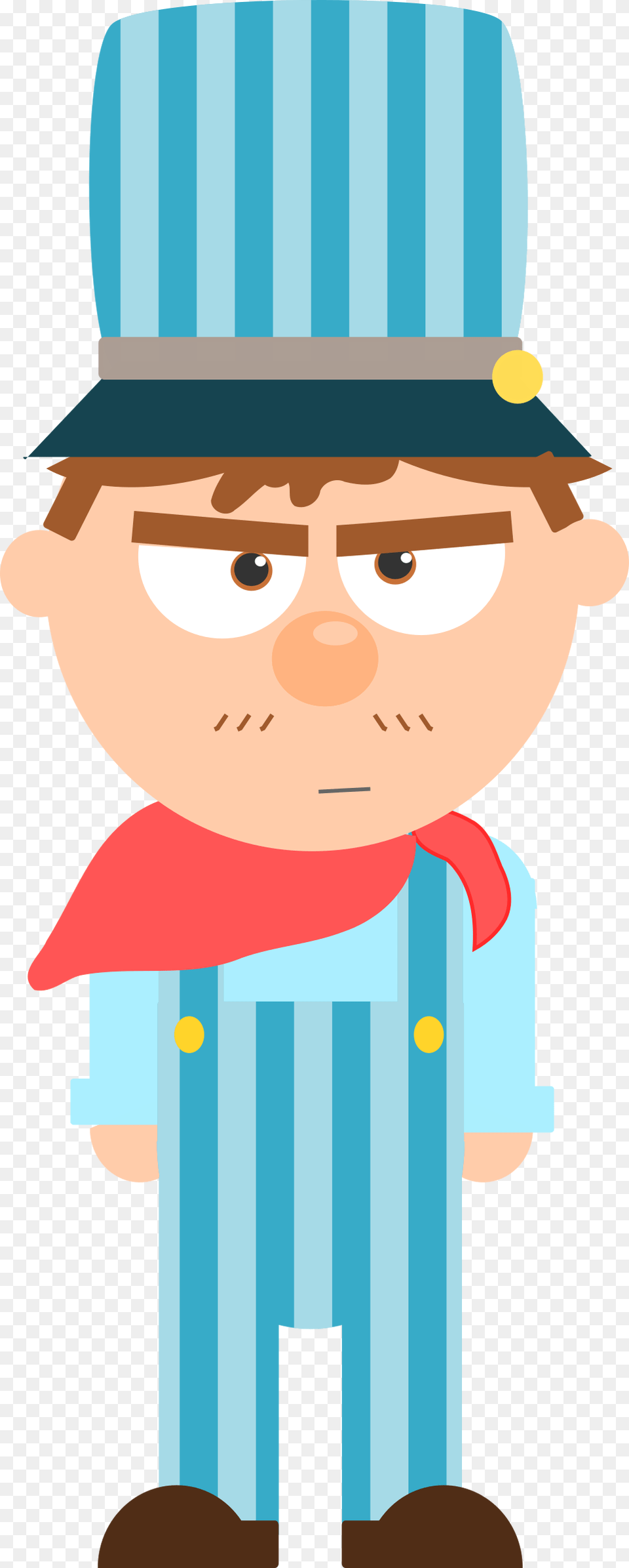 Svg Stock Engineer Cartoon Big Image Train Conductor Clipart, Clothing, Hat, Baby, Person Free Png Download