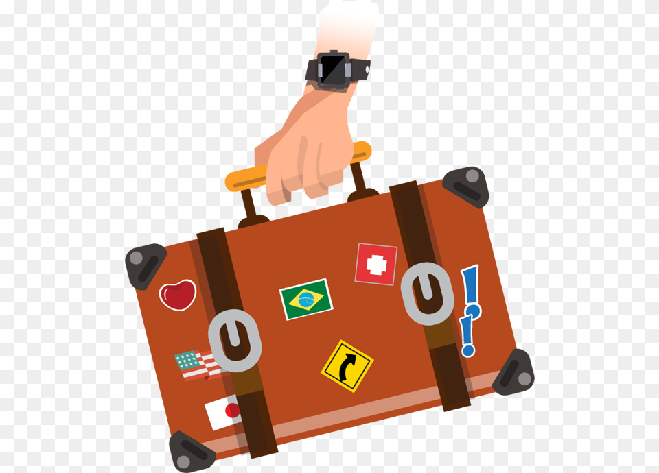 Svg Transparent Library Tourist Hand Holding Vintage Suitcase Travel Transparent, Baggage, First Aid, Person Png
