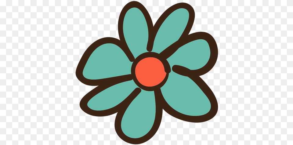 Svg Vector File Simple Flower Doodles Color, Daisy, Plant, Anemone, Accessories Png
