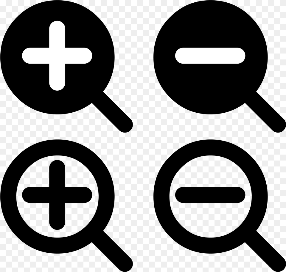 Svg Zooming Zoom In Out Icon, Cross, Symbol Free Png Download