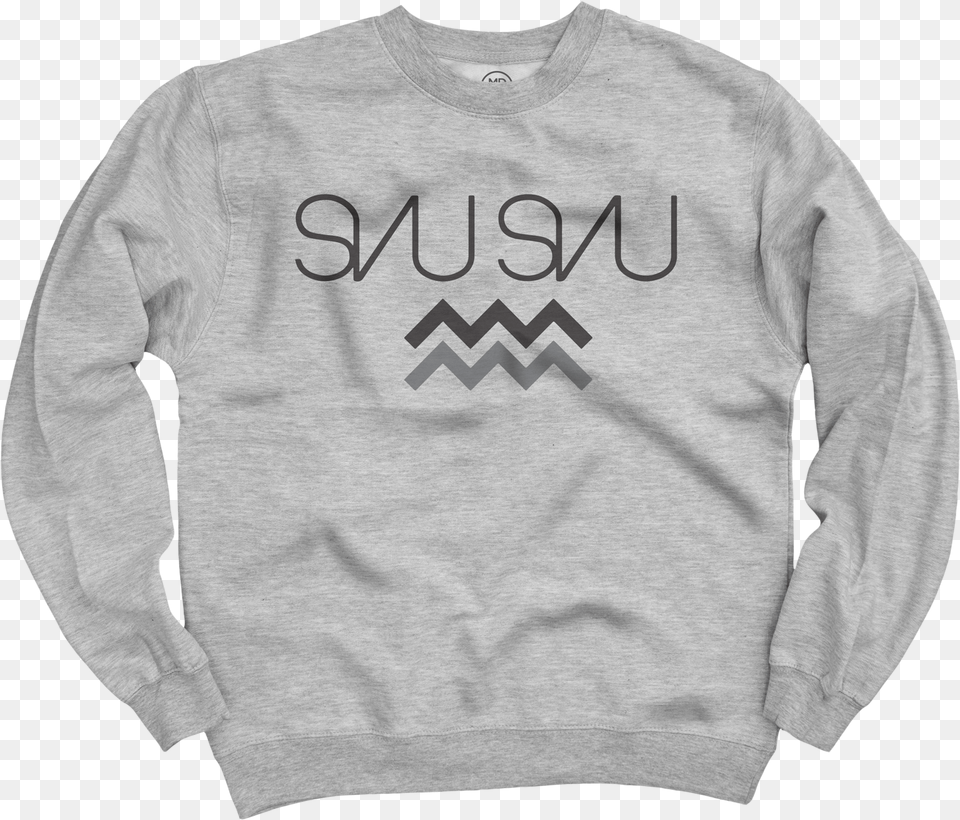 Svu Svu Heather Grey Crewneck Sweatshirt, Clothing, Hoodie, Knitwear, Sweater Png Image