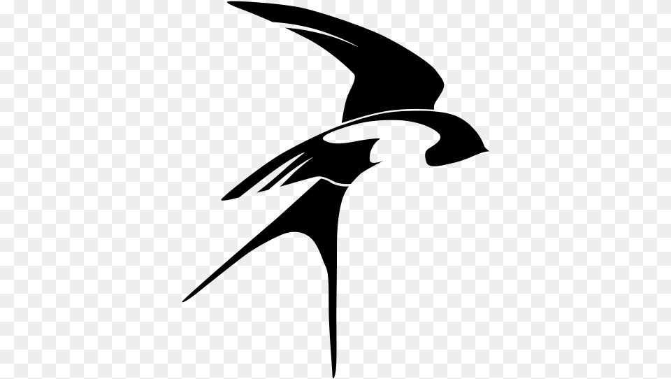 Swallow Icon, Gray Free Png Download