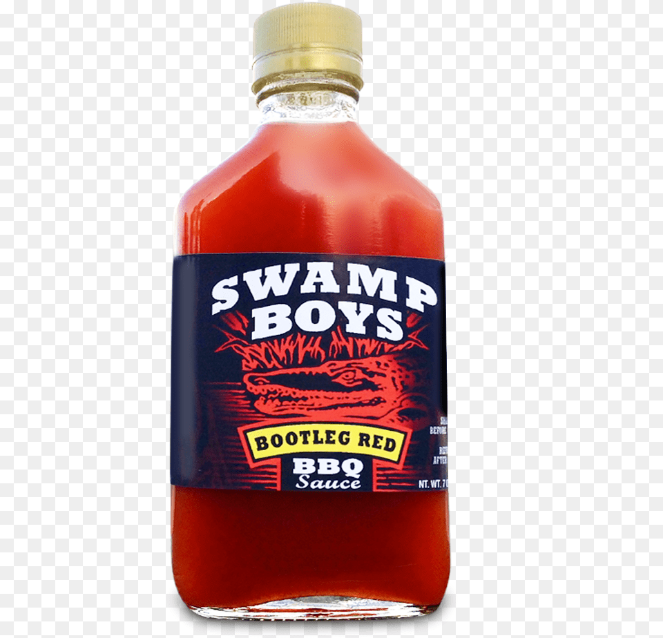 Swamp Boys Bootleg Red Vinegar Sauce Glass Bottle, Food, Ketchup, Alcohol, Beverage Free Png Download