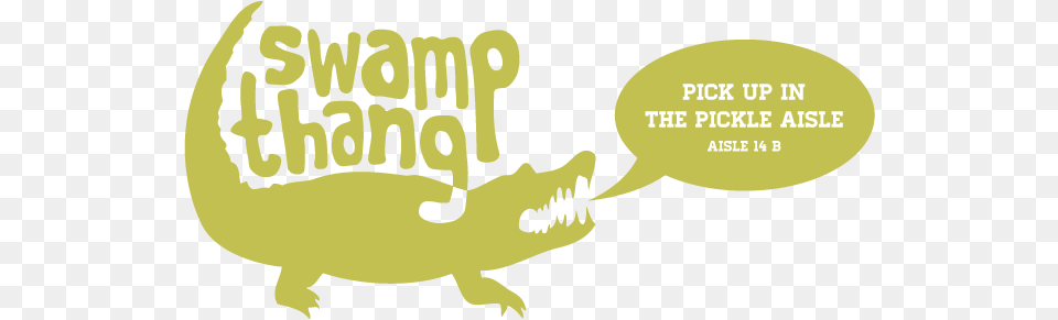 Swamp Thang Pickle Co Rsvp, Animal, Baby, Person, Crocodile Free Png