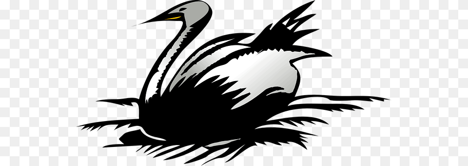 Swan Animal, Beak, Bird, Stencil Png