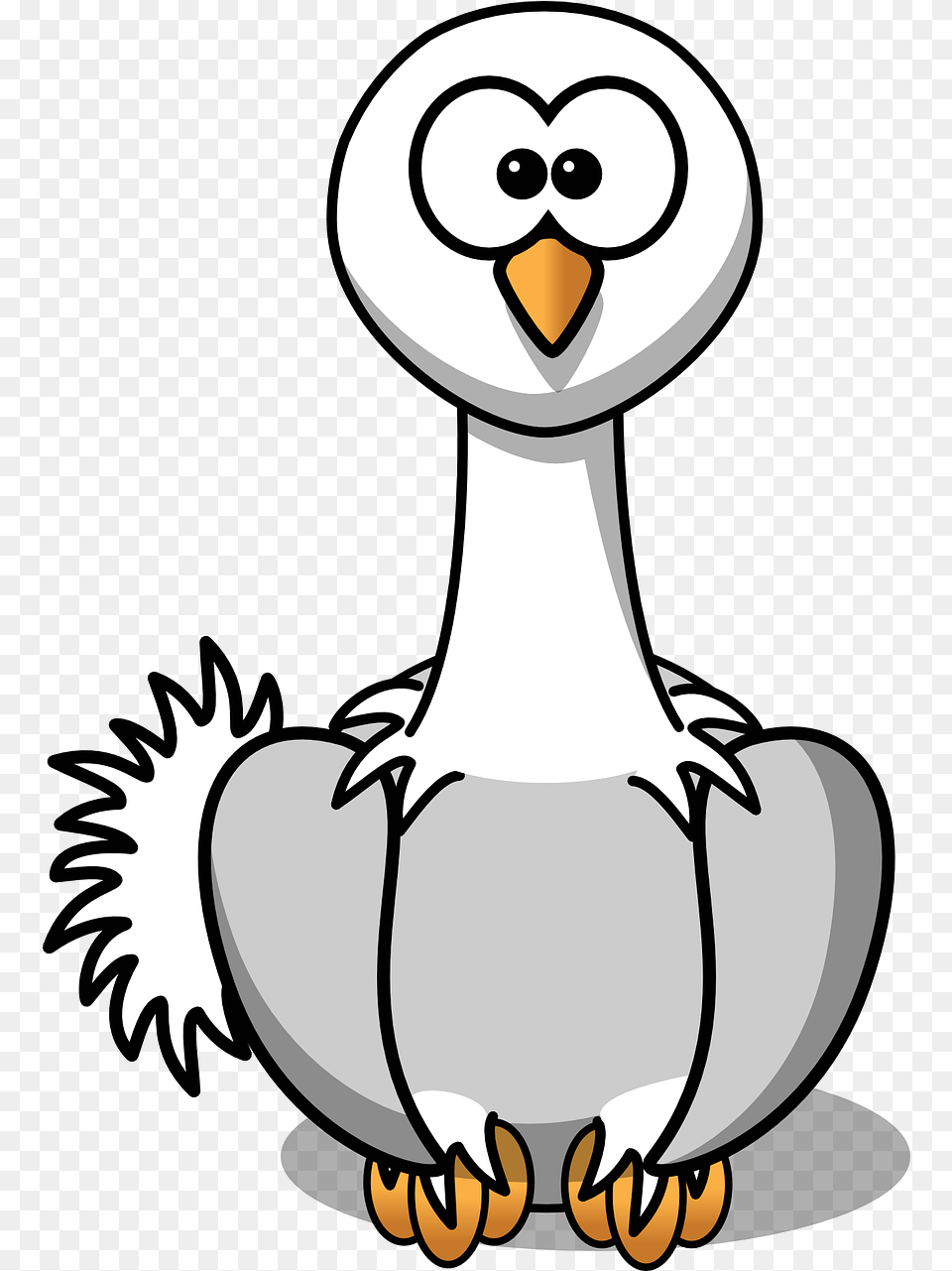 Swan Bird Cute Free Vector Graphic On Pixabay Cartoon Ostrich Clipart, Baby, Person, Animal, Waterfowl Png