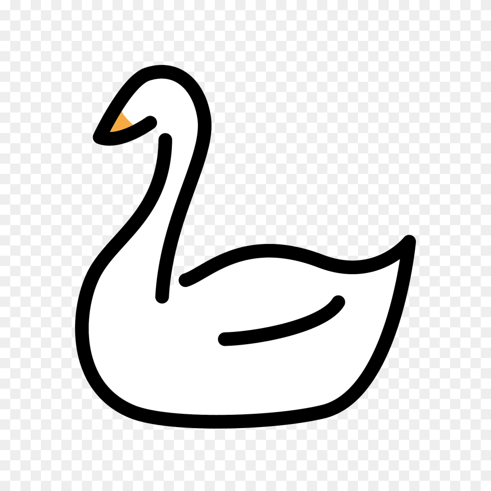 Swan Emoji Clipart, Smoke Pipe, Animal, Bird, Goose Png Image