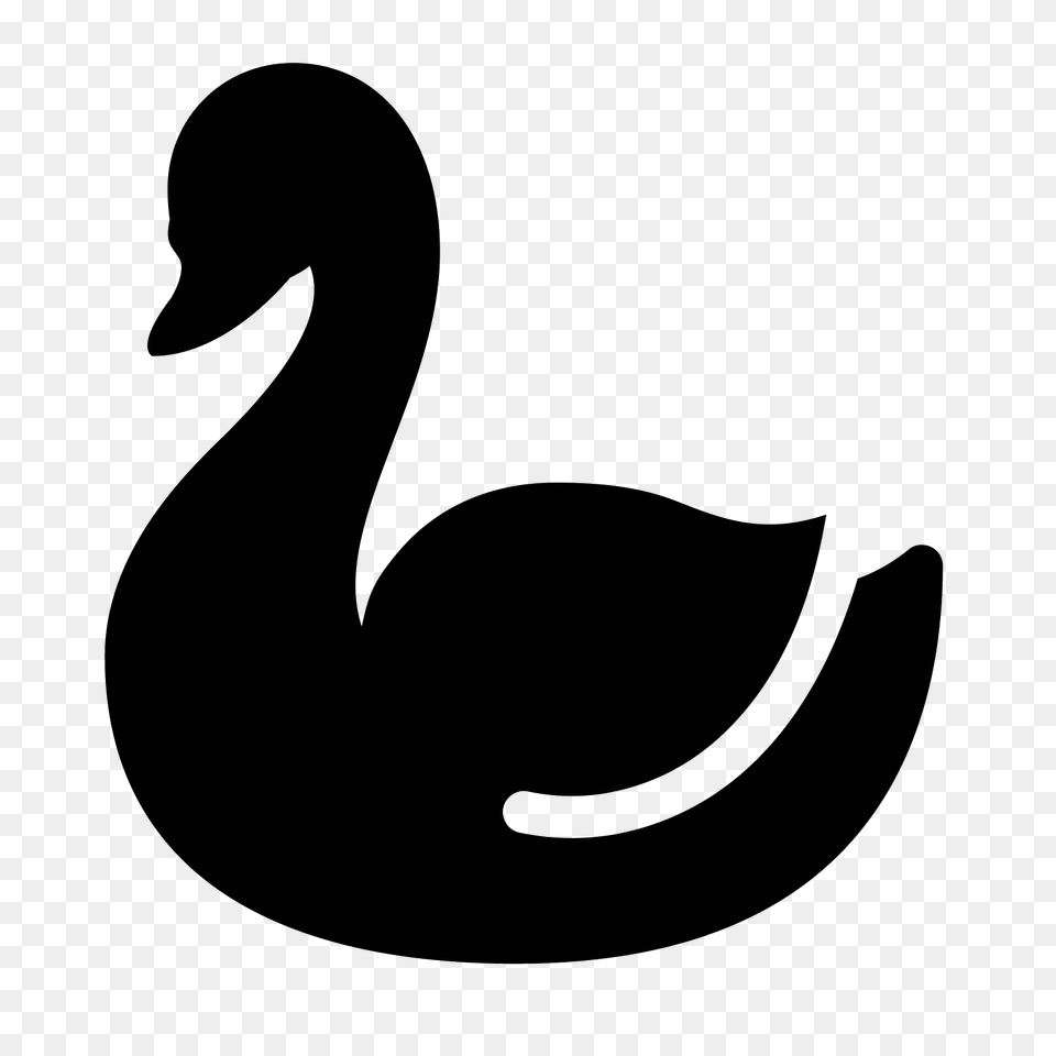 Swan Filled Icon, Gray Png Image