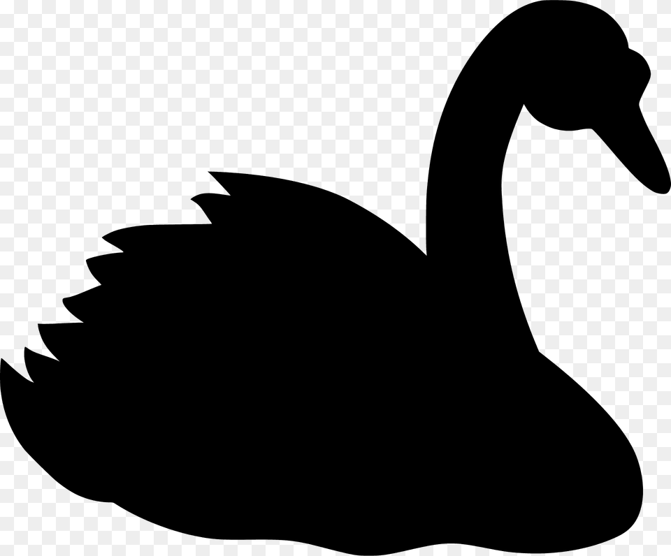 Swan Silhouette, Animal, Bird, Fish, Sea Life Free Png