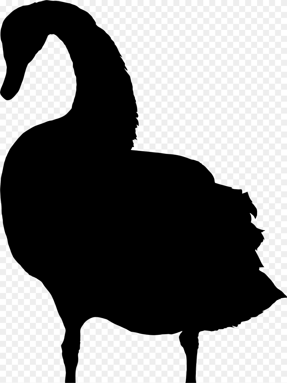 Swan Silhouette At Getdrawings Silhouette Swan Clipart Transparent, Gray Png