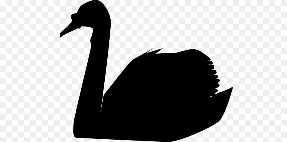 Swan Silhouette Clip Art, Animal, Bird Png Image