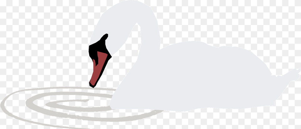 Swan With Ripple In The Water Clipart, Animal, Bird, Fish, Sea Life Png